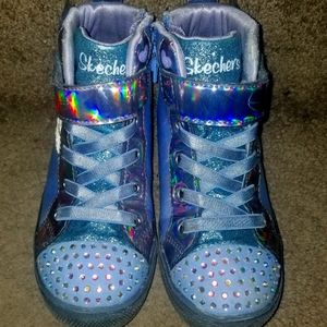 Girl's Blue Light Up Skechers